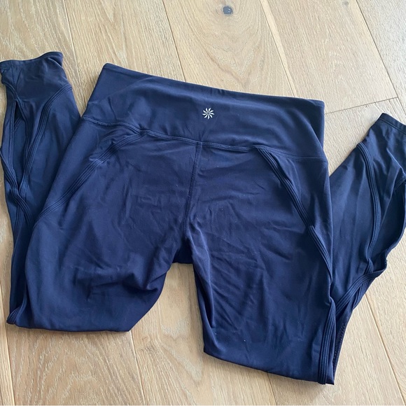 Athleta Navy Mesh Ankle Leggings - Picture 3 of 10